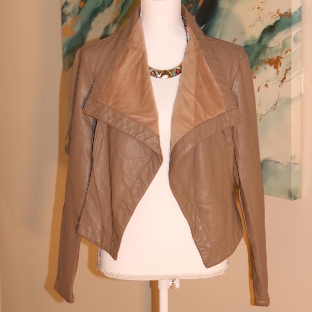 Faux Leather/Suede Jacket